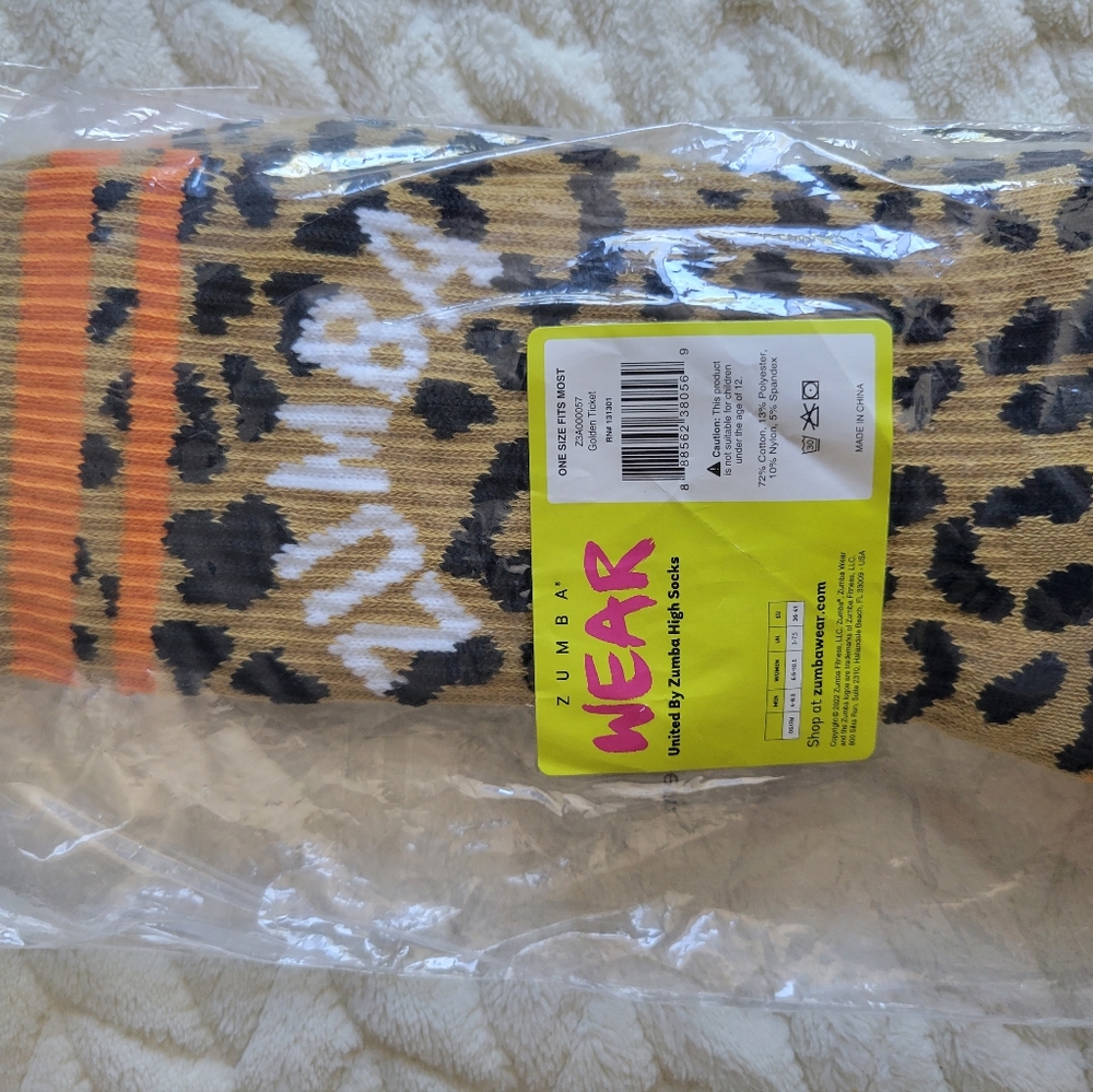 Zumba socks animal print